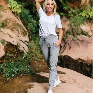 Zyia Gray Ascend High Rise Jogger Pants